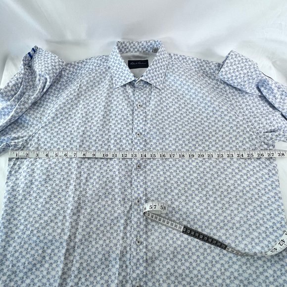 Robert Graham Modern Americana Men's 2XL Blue/Black Button Up Tailored Shirt - Picture 7 of 14